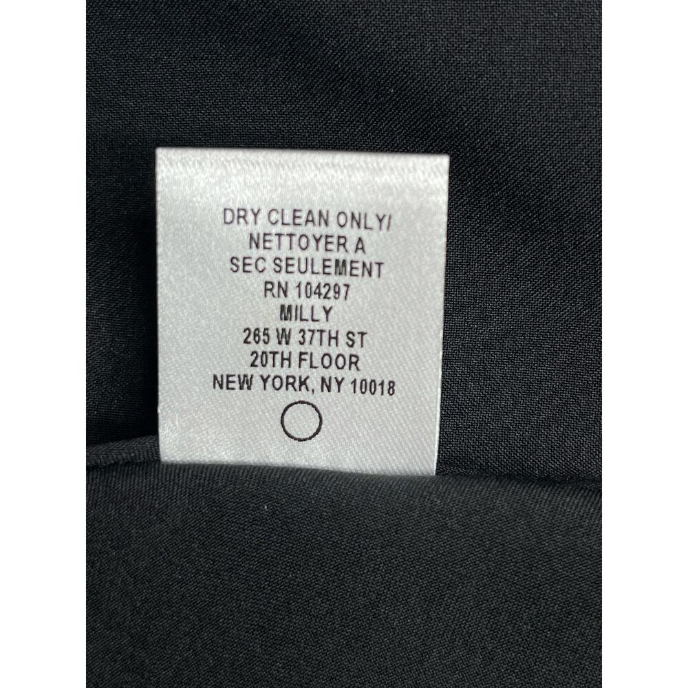 Milly Diana Silk Dress size 8 Black Floral New Fit and flare Cocktail - Picture 10 of 16